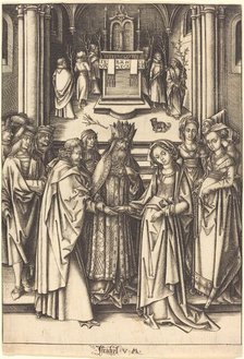 The Marriage of the Virgin, c. 1490/1500. Creator: Israhel van Meckenem.