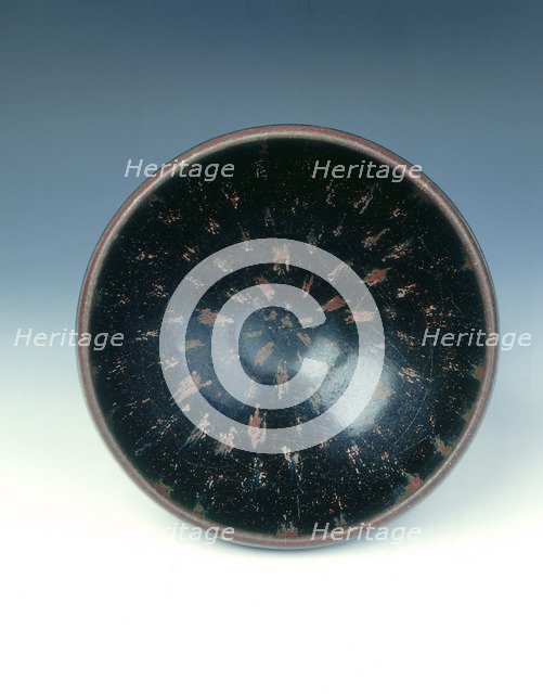 Jian stoneware bowl of alms bowl shape, late Northern Song dynasty, China, early 12th century. Artist: Unknown