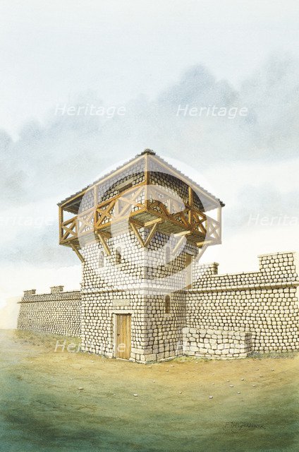 Hadrian's Wall: Brunton Turret, c2nd century, (c1990-2010). Artist: Frank Gardiner.