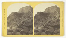 View of Grand Cañon walls, near mouth of Diamond River. From water line to first shelf..., 1871. Creator: Tim O'Sullivan.