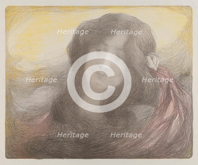 Girl with Long Hair , c. 1898. Creator: Edmond François Aman-Jean (French, 1858-1936).