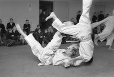 Judo match, Landskrona, Sweden, 1966. Artist: Unknown