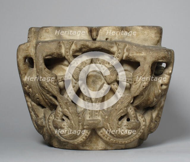 Capital, French, 12th century. Creator: Unknown.