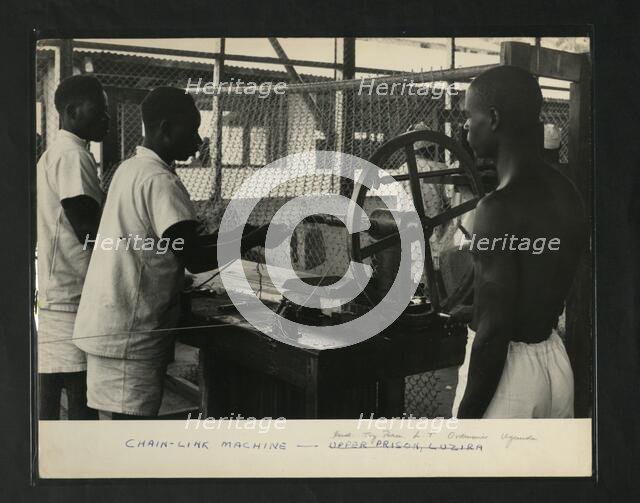 Chain Link Machine Upper Prison, Luzira, Kampala, Uganda, c1950s. Creator: Unknown.