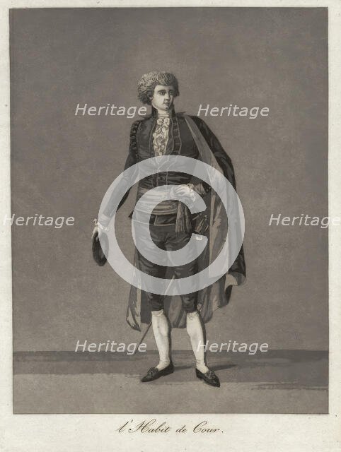 Gustaf III's national costume/Swedish costume, 1780s.  Creator: Johan Abraham Aleander.