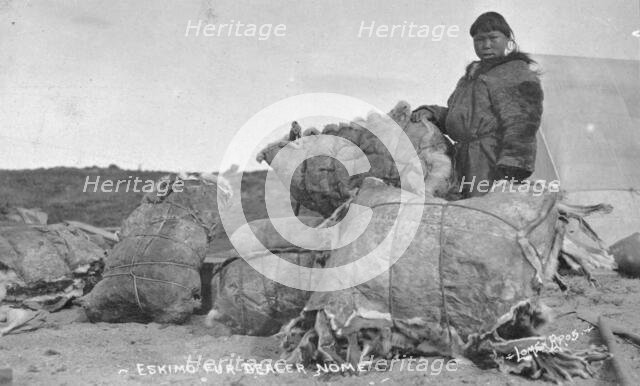 Eskimo fur dealer, between c1900 and c1930. Creator: Lomen Brothers.