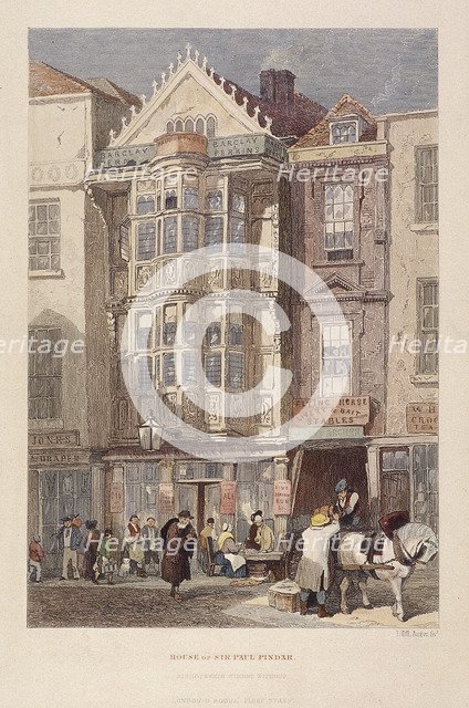 Paul Pindar Tavern, Bishopsgate, London, 1851. Artist: John Wykeham Archer
