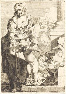 Virgin and Child Trampling on Sin, 1640s. Creator: Sébastien Bourdon.