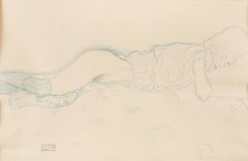 Female semi-nude, c. 1908. Creator: Klimt, Gustav (1862-1918).