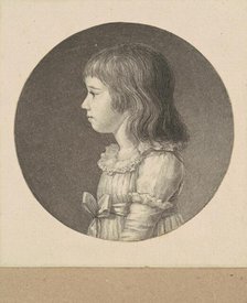 Unidentified Girl, 1797. Creator: Charles Balthazar Julien Févret de Saint-Mémin.