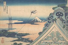 Honganji at Asakusa in Edo (Toto Asakusa Honganji), from the series Thirty-six View..., ca. 1830-32. Creator: Hokusai.