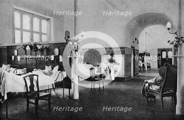 Interior of a ward in the Rigshospitalet (National Hospital), Copenhagen, Denmark, 1922. Artist: Unknown.