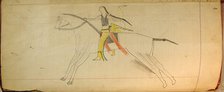 Maffet Ledger: Mounted Indian, ca. 1874-81. Creator: Unknown.