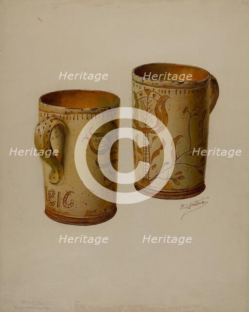 Pa. German Drinking Mug, c. 1938. Creator: William L. Antrim.