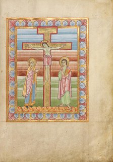 The Crucifixion; Sacramentary, about 1025-1050. Creator: Unknown.