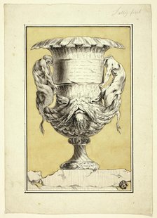 Monumental Urn with Anthropomorphic Figures, n.d. Creator: Jacques Francois Joseph Saly.