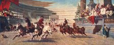 A Roman chariot race, The Circus Maximus, 20th century. Artist: Unknown