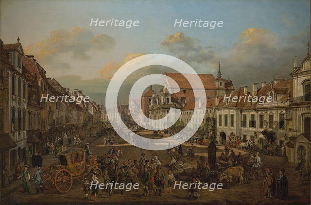 View of Krakowskie Przedmiescie and Sigismund's Column, 1774. Creator: Bellotto, Bernardo (1720-1780).