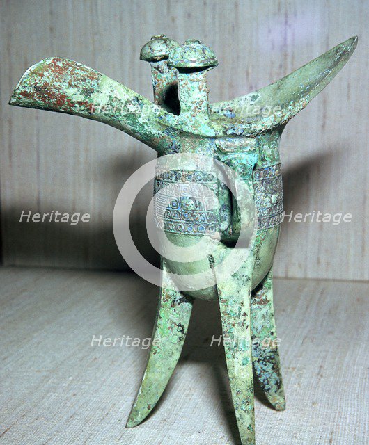 Chinese bronze libation vessel, 12th century BC. Artist: Unknown
