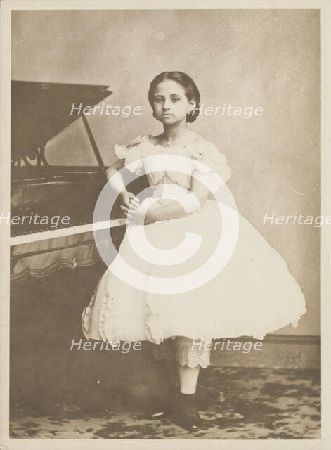 Portrait of the composer and pianist Teresa Carreño (1853-1917), 1862. Creator: Photo studio Mathew B. Brady.