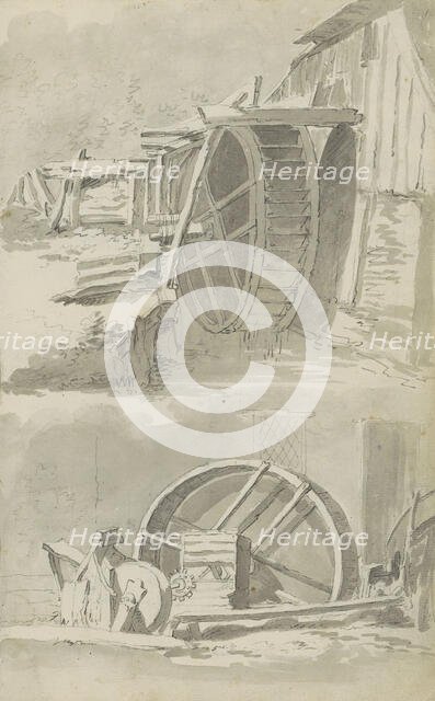 Waterwheels, c.1780-c.1800.  Creator: Bernhard Heinrich Thier.