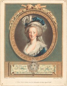 Queen Marie-Antoinette, c. 1789. Creator: Pierre Michel Alix.
