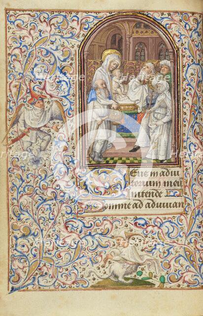 The Presentation in the Temple; Hours of Simon de Varie, 1455. Creator: Dunois Master.