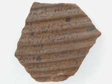 Ostrakon with a Letter, Coptic, 600. Creator: Unknown.