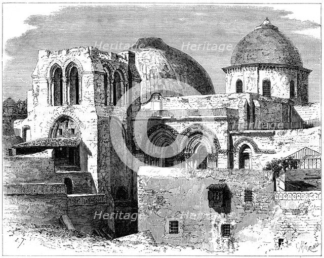 Church of the Holy Sepulchre, Jerusalem, 19th century. Artist: C Maurand