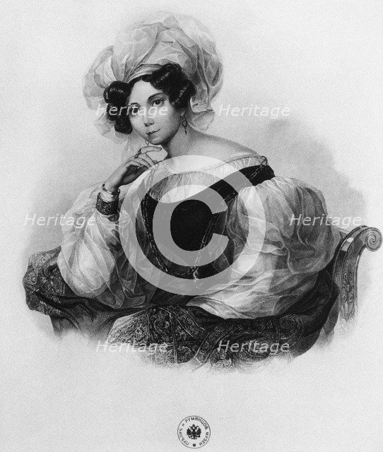 Portrait of Princess Zinaida Alexandrovna Volkonskaya (1792-1862). Artist: Anonymous  