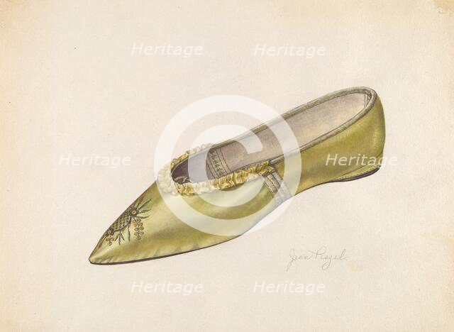 Woman's Slipper, 1935/1942. Creator: Jean Peszel.