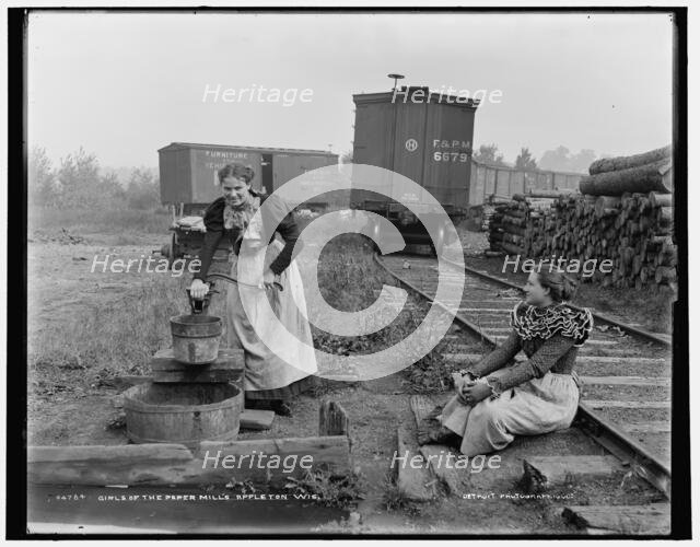 Girls of the paper mills, Appleton, Wis., between 1880 and 1899. Creator: Unknown.