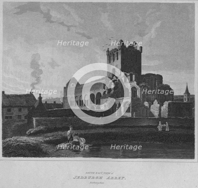 'South East View of Jedburgh Abbey. Roxburghshire', 1814. Artist: John Greig.