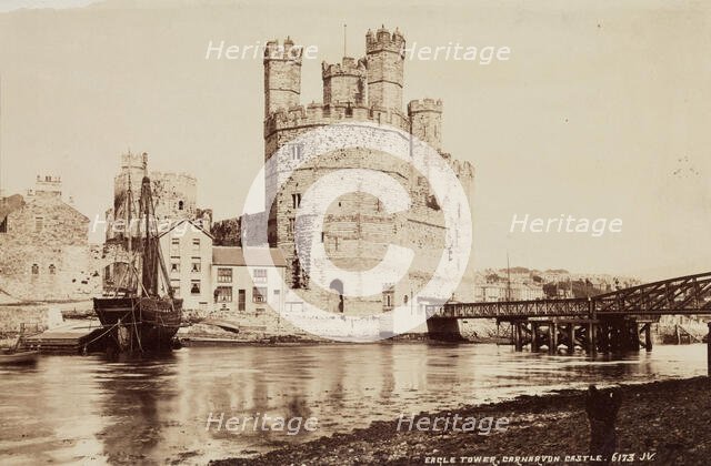 Eagle Tower, Caernarvon Castle, between 1870 and 1880. Creator: James Valentine.