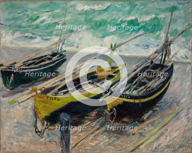 Three Fishing Boats, 1886. Artist: Monet, Claude (1840-1926)