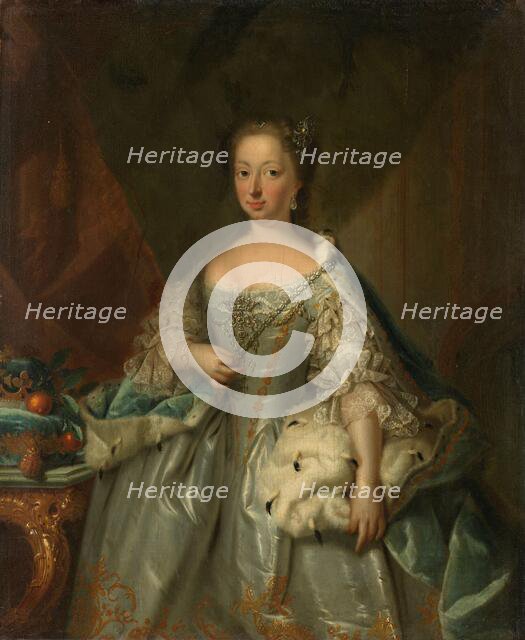 Portrait of Anne of Hanover, Princess Royal and Princess of Orange, Consort of Prince Will..., 1753. Creator: Johann Valentin Tischbein.