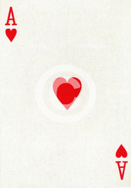 Ace of Hearts from a deck of Goodall & Son Ltd. playing cards, c1940. Artist: Unknown.