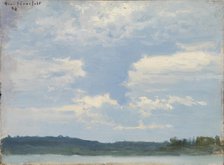 Lake Landscape, Cloudy Sky, 1886. Creator: Eero Jarnefelt.