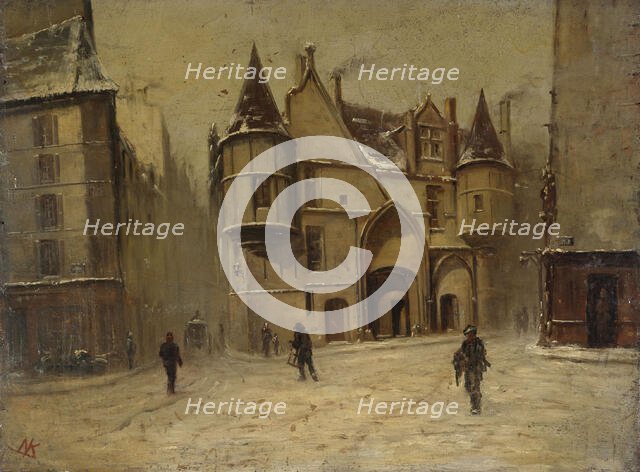 Hotel des archeveques de Sens around 1880, current Forney library, 4th arrondissement, c1875-1885. Creator: Unknown.