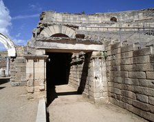 Roman Theatre of Merida, one of the entries, called 'Parodos' used to access the Orchestra and th…