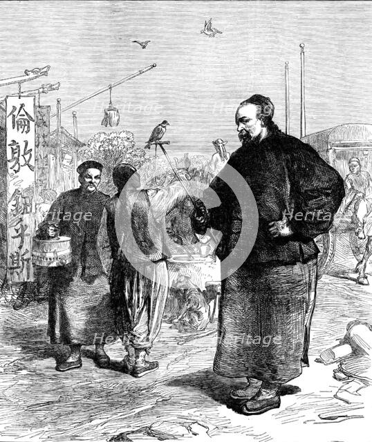Sketches in China: street scene in Pekin, 1873. Creator: Unknown.