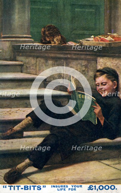 Advertisment for 'Tit-Bits' magazine, 20th century. Artist: Unknown