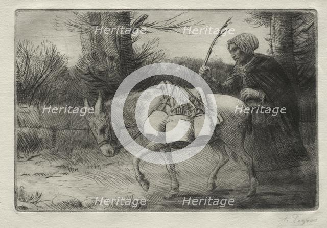 The Dairymaid of Boulogne (Third Plate). Creator: Alphonse Legros (French, 1837-1911).