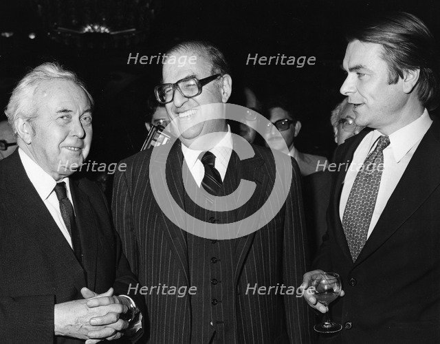 Abba Eban, Israeli foreign minister, Harlod Wilson, former PM, David Owen, Foreign Minister, 1979. Artist: Unknown