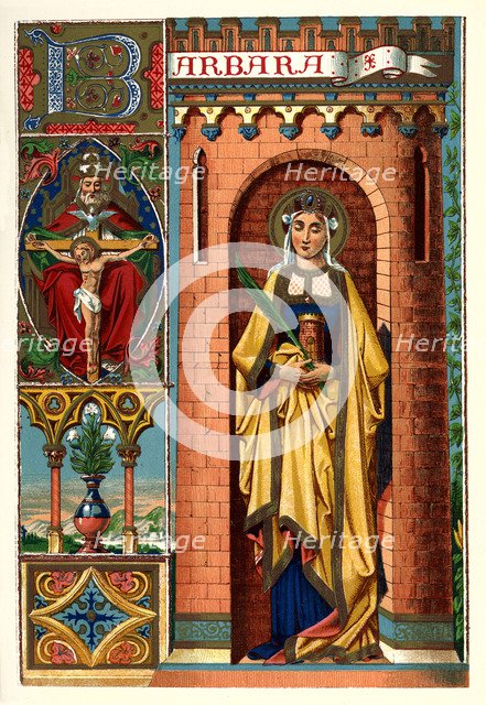 St Barbara, 1886. Artist: Unknown