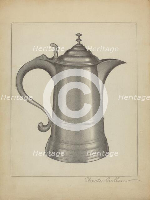 Pewter Tankard, c. 1936. Creator: Charles Cullen.