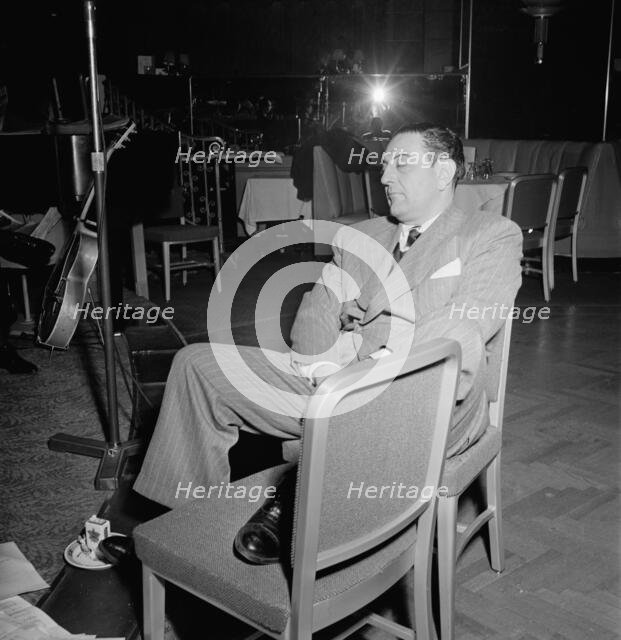 Portrait of Guy Lombardo, Starlight Roof, Waldorf-Astoria, New York, N.Y., ca. July 1947. Creator: William Paul Gottlieb.