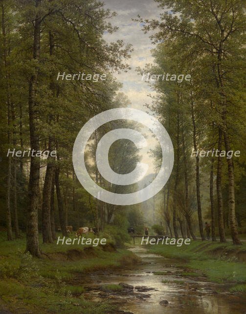 Brook in the Forest, 1873. Creator: Joseph Van Luppen.