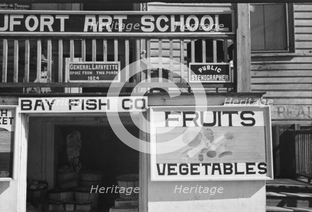 Fruit sign, Beaufort, South Carolina, 1936. Creator: Walker Evans.