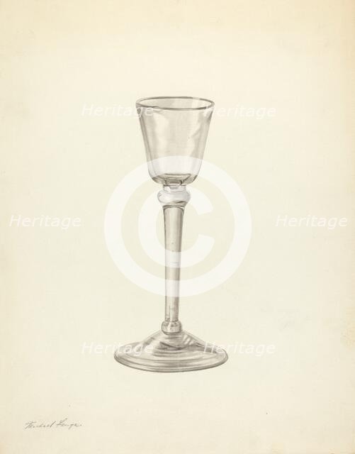 Wine Glass, c. 1940. Creator: Michael Fenga.